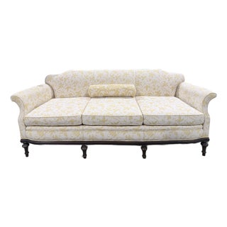 Vintage Yi’s Upholstered Sofa in Yellow Floral Fabric For Sale