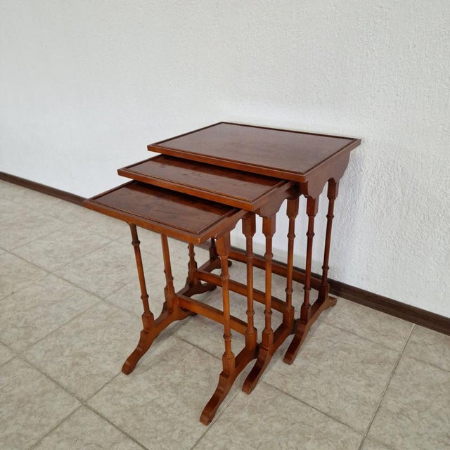 2000 - 2009 Chesterfield Side Tables, 2000s, Set of 3 For Sale - Image 5 of 7