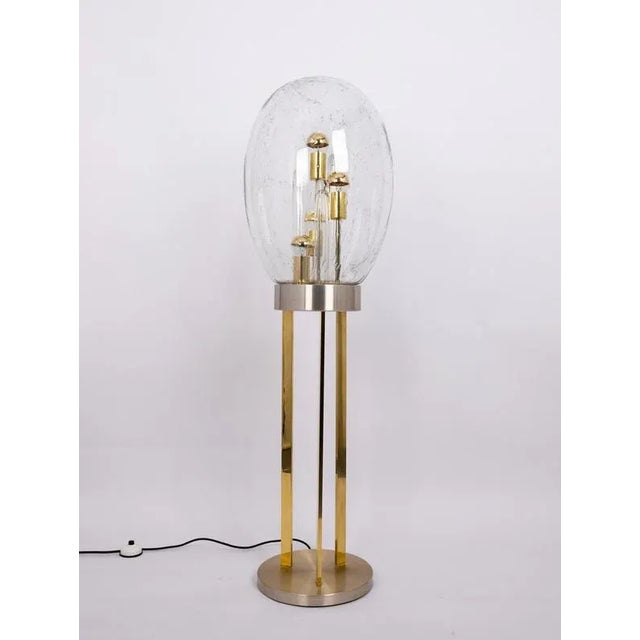 Large Sputnik Floor Lamp attributed to Doria, Germany, 1970s For Sale - Image 4 of 9