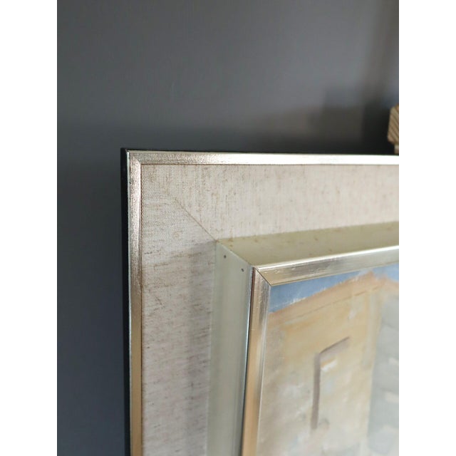 Mid 20th Century Mid-Century Modern 'Mediterranean Escape' Swedish Expressive Landscape Oil Painting, Framed For Sale - Image 5 of 10