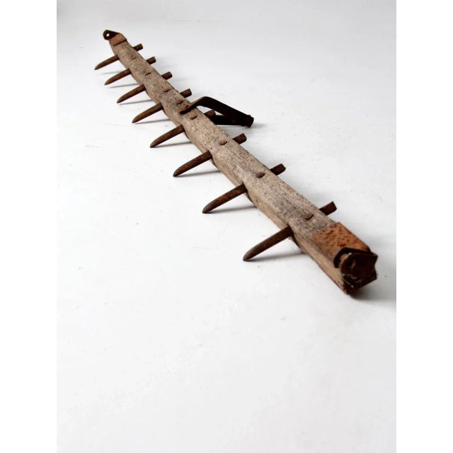 Farmhouse Antique Primitive Spike Tooth Harrow Farm Tool For Sale - Image 3 of 10