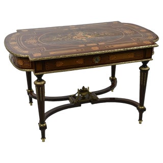 19th Century Marquetry Table For Sale