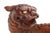 Asian Antique Antique Japanese Wood Shishi Foo Dog Lion Okimono Meiji Taisho Inlaid Eyes 10.5” For Sale - Image 3 of 7