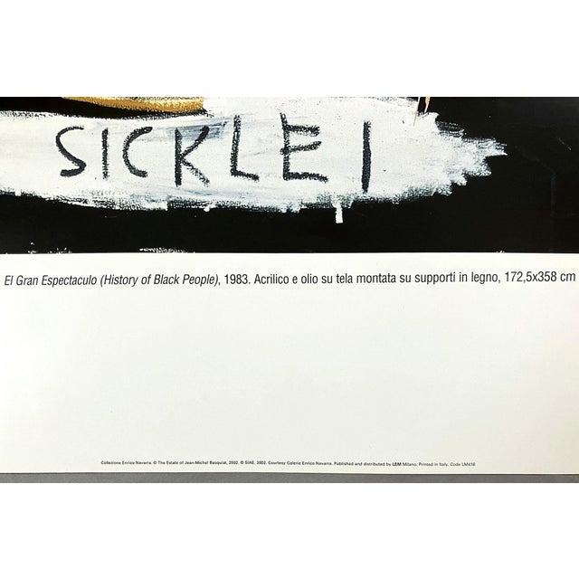 Jean Michel Basquiat El Gran Espectaculo (The Nile) Large Original 2002 Rome Exhibition Poster For Sale In New York - Image 6 of 9