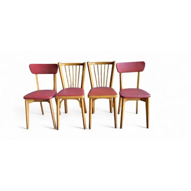 Mid-Century Modern Chairs from Baumann, 1950s, Set of 4 For Sale - Image 3 of 12