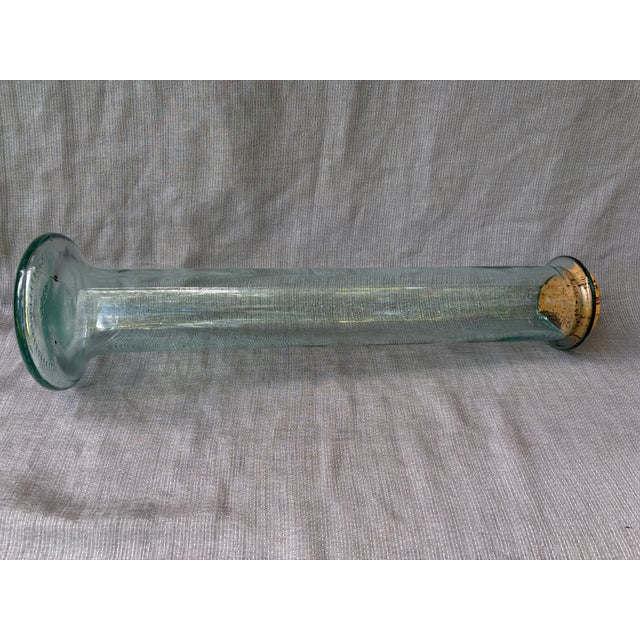 Wood Extra Tall Vintage Italian Glass Pasta Spaghetti Jar With Cork Top For Sale - Image 7 of 14