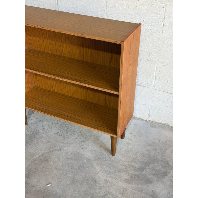 Vintage Danish Modern Teak Bookcase Display Shelf Cabinet Mid Century Scandinavian Storage For Sale - Image 9 of 10