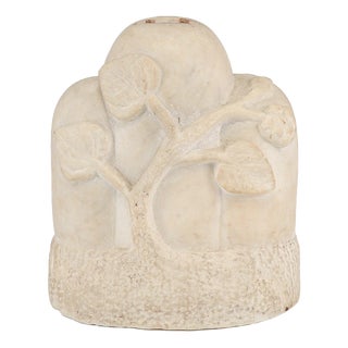 Stone Base with Carved Leaf Motifs, Italy, Late 19th Century For Sale