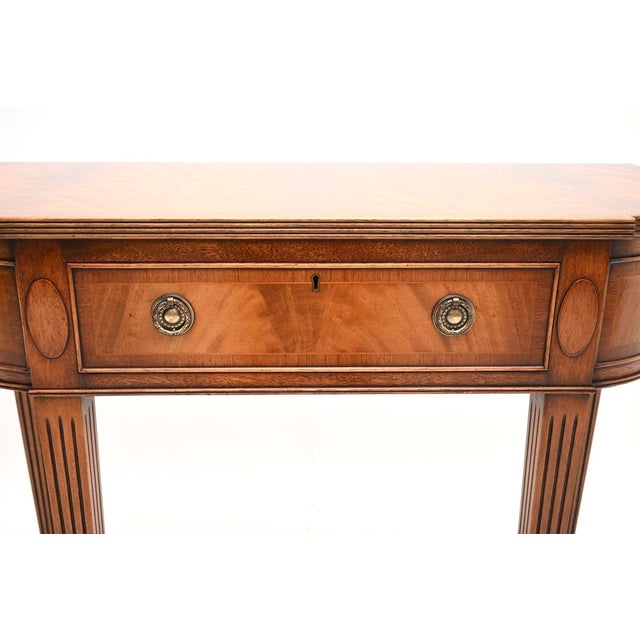 Antique Georgian Inlaid Console Table, 1930 For Sale - Image 9 of 11