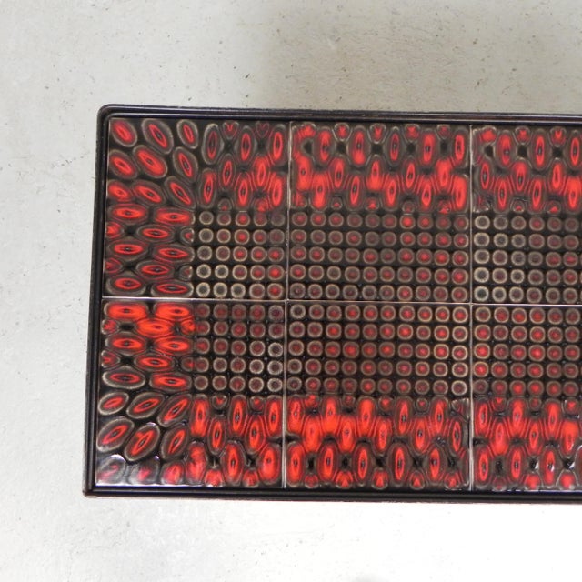 Mid-Century Brutalist Tile Table with 10 Tiles and Steel Frame, 1960s For Sale - Image 18 of 18