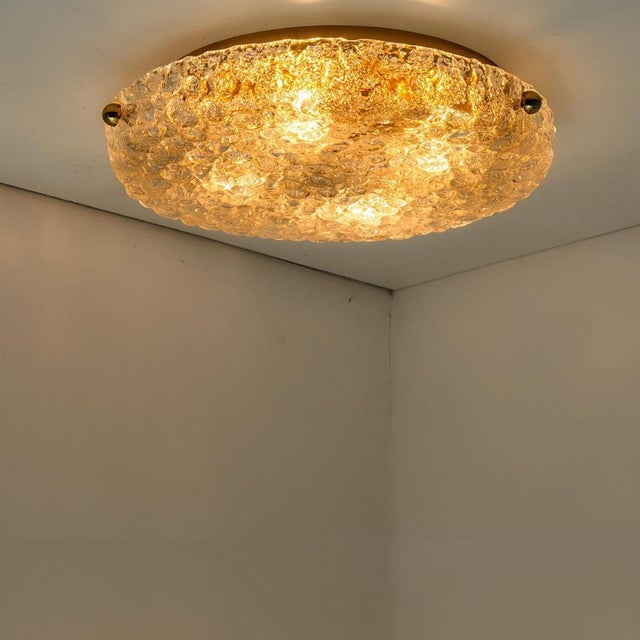 Vintage Round Bubble Glass Flush Mount, 1970 For Sale - Image 14 of 17