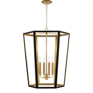 Alexa Hampton by Visual Comfort Studio Curt Medium Lantern, Midnight Black For Sale