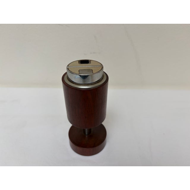 Mid-Century Modern Table Lighter in Teak by Sarome, 1960s For Sale - Image 9 of 9