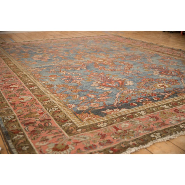 Traditional Vintage Distressed Mahal Carpet - 8'1" x 9'11" For Sale - Image 3 of 10
