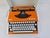 Unis Portable Typewriter in Orange, 1960s For Sale - Image 12 of 18