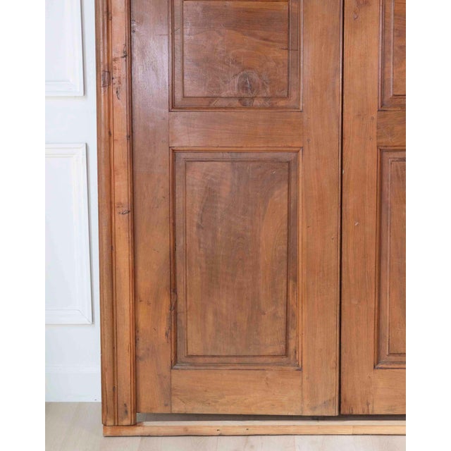 Wood French 19th Century Double-sided Double-leaf Walnut Communication Door For Sale - Image 7 of 18