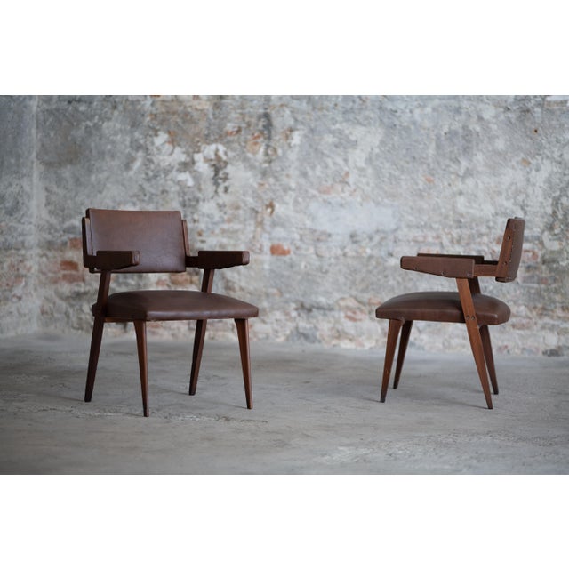 Mid-Century Armchairs, Italy, 1950s, Set of 2 For Sale - Image 14 of 18