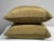 Pair of Lime Green / Gold Down Filled Pillows For Sale - Image 6 of 7
