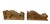 Set of 2 Solid Wood Gold Gilt Hand Carved Corbels Wall Bracket Shelves For Sale - Image 4 of 6