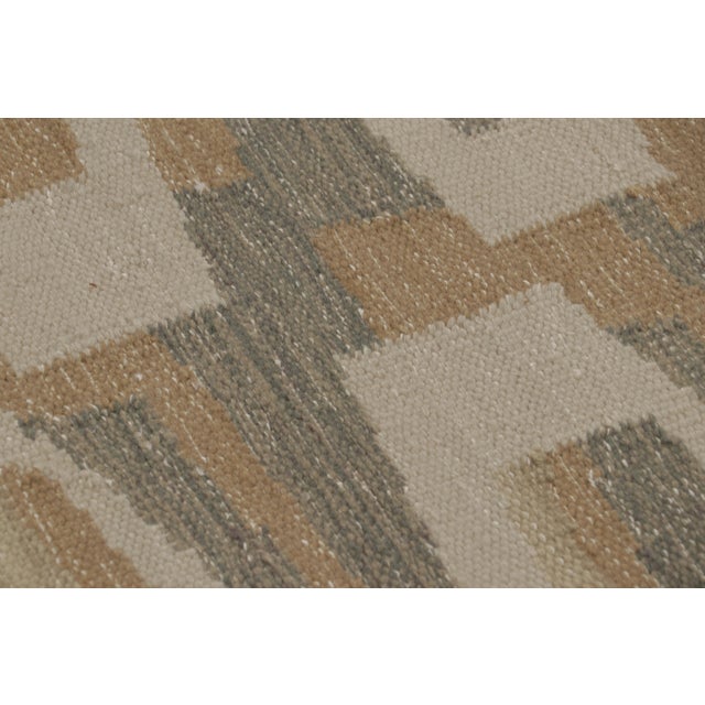 Textile Rug & Kilim’s Scandinavian-Inspired Rug, Beige With Zigzag Geometric Patterns For Sale - Image 7 of 8