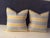 Yellow and blue stripes makes these pillows fun to have around. Well-made with zippers and self welt. These are just the...