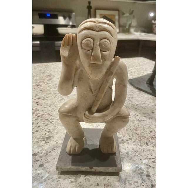 1990s Stone Monkey in the Style of the Ming Dynasty Period, 8” High For Sale - Image 5 of 9