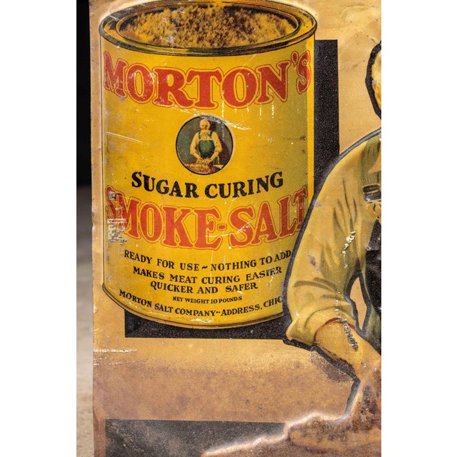 American Vintage Morton's Salt Tin Tacker For Sale - Image 3 of 6