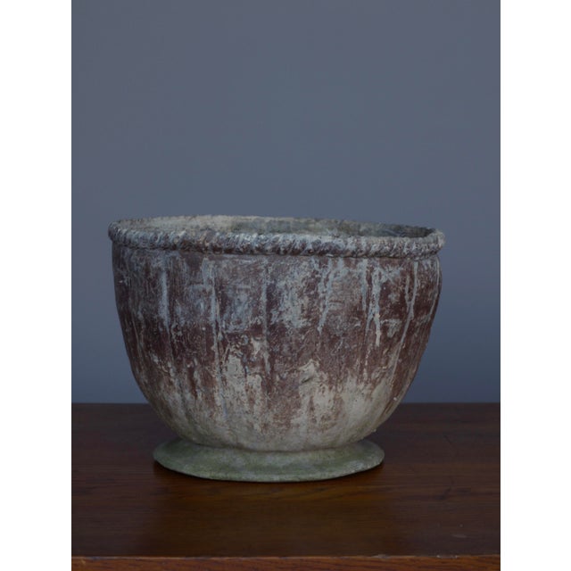 Boho Chic Antique Handmade Lead Planter For Sale - Image 3 of 11