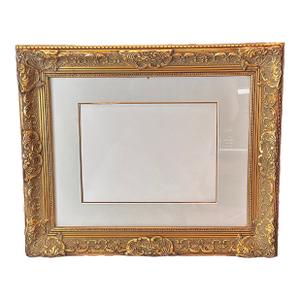Gorgeous 20th Century Italian Gold Gilt Carved Wooden Frame