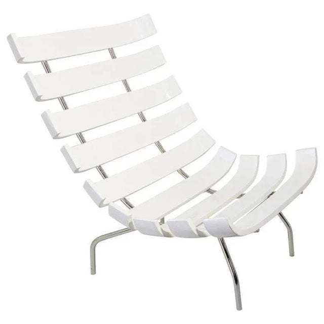 Early 21st Century Costela Style Lounge White Chair After Martin Eisler Carlo Hauner For Sale - Image 13 of 13