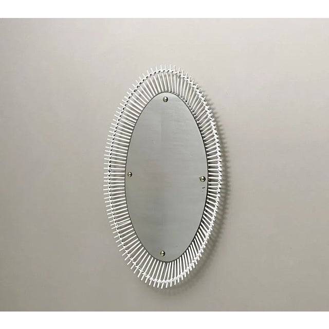 Vintage Mirror in Bamboo, 1950s, in Flawless conditions. Designed 1950 to 1959