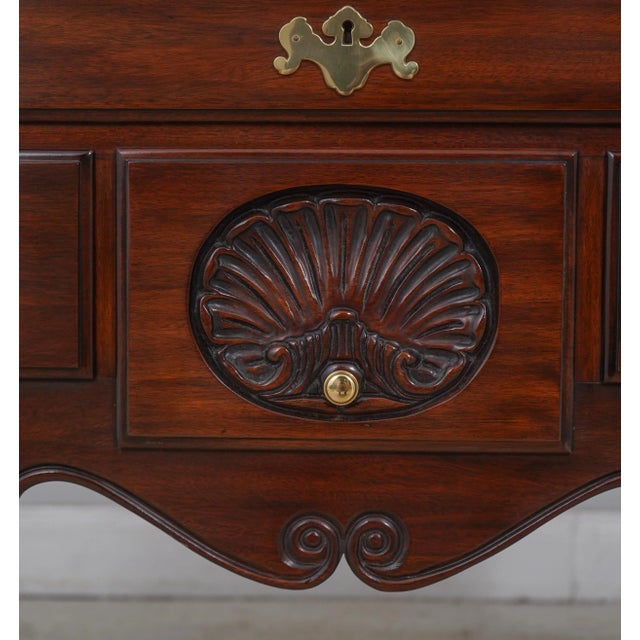 Wood Henkel Harris 3 Piece Mahogany Queen Anne Highboy For Sale - Image 7 of 13