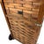 Antique 1910s Woven Splint Wood Rolling Cart Utility Basket / Wheeled Shopping Trolley For Sale - Image 17 of 18