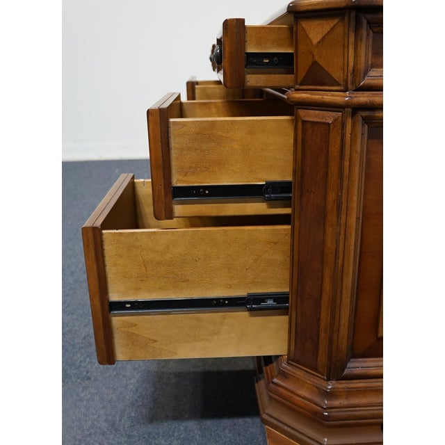 Home Meridian Samuel Lawrence Cherry Traditional Contemporary 71" Computer Desk / Credenza For Sale - Image 12 of 15