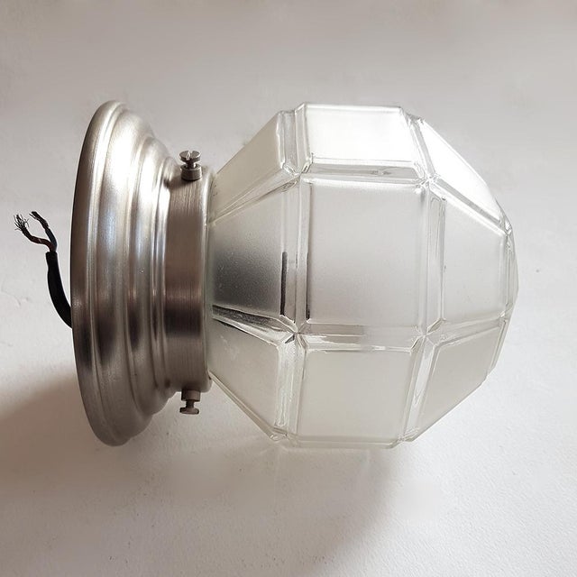 Art Deco Cut Glass Ceiling Lamp For Sale - Image 3 of 4
