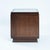 Art Deco Baker Walnut Veneered Nightstands in Copper and Cut Glass Accents, 1950s, Set of 2 For Sale - Image 9 of 18