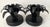 This wonderful pair of handmade Black wrought iron candle holders have a Modern look and feel .Holds votives or pillar...