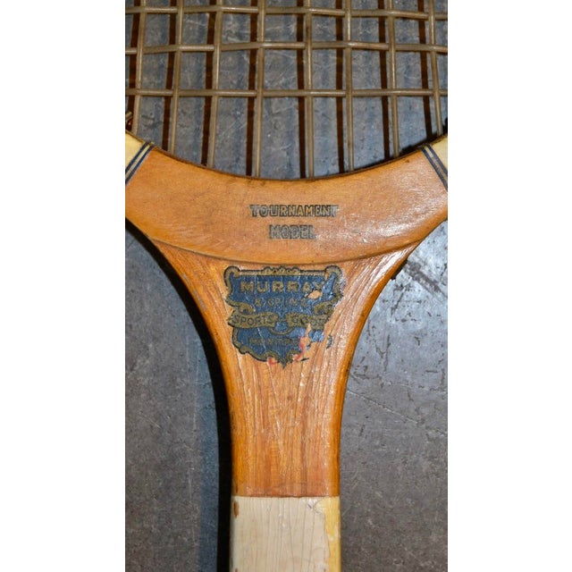 1960s Mid-Century Wooden Tennis Racquets - Set of 2 For Sale - Image 4 of 18