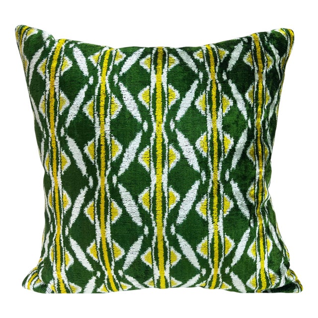 Velvet Silk Cushion Cover with Bohemian Design, 2000s For Sale