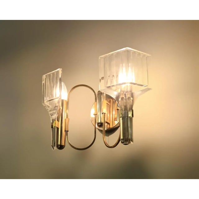 Glass 1960s Modernist Sconces, a Pair For Sale - Image 7 of 8