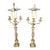 Pair Figural French Figural Maidens Empire Style Gilt Metal Candelabras Lamps For Sale