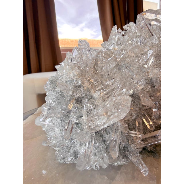 Himalayan Quartz Crystal Cluster – High Clarity Multi-Point Formation, Sculptural Natural Specimen "Odette" For Sale - Image 4 of 18