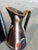 Vases and Candleholders Set of Two in Earthy Ceramic Glaze Mid-Century Modern For Sale - Image 10 of 10