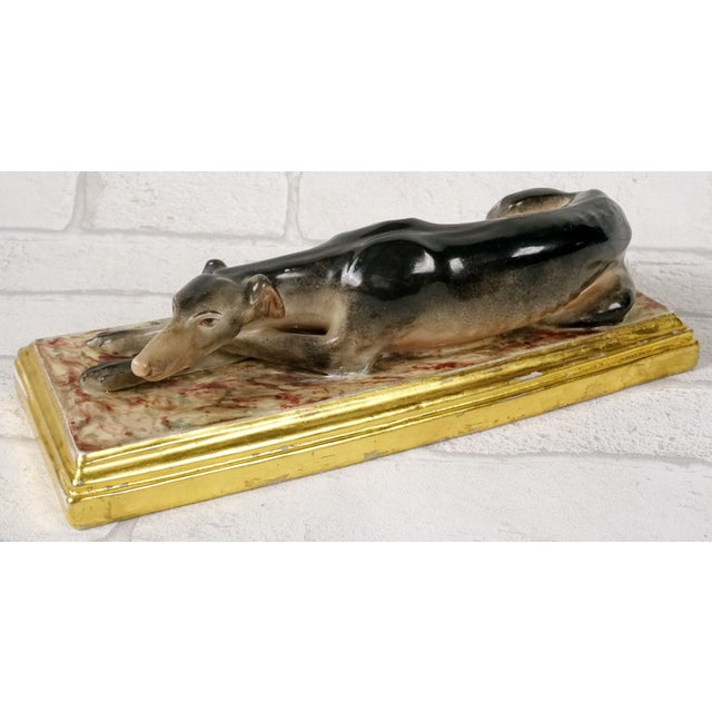Brown French – Large Reclining Greyhound – Early 19th Century For Sale - Image 8 of 8