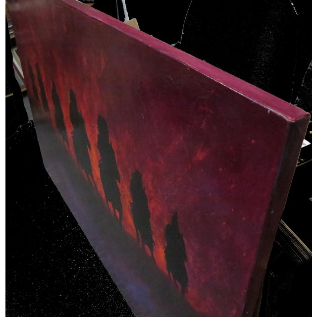 Donald Brewer Aka Wakpa Original Art Painting on Canvas 7 Night Riders For Sale In Denver - Image 6 of 10