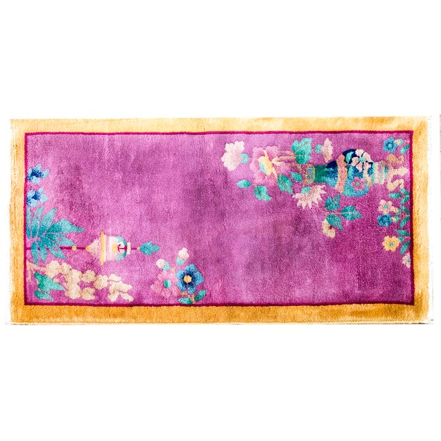 Textile Early 20th Century Chinese Art Deco Rug For Sale - Image 7 of 12