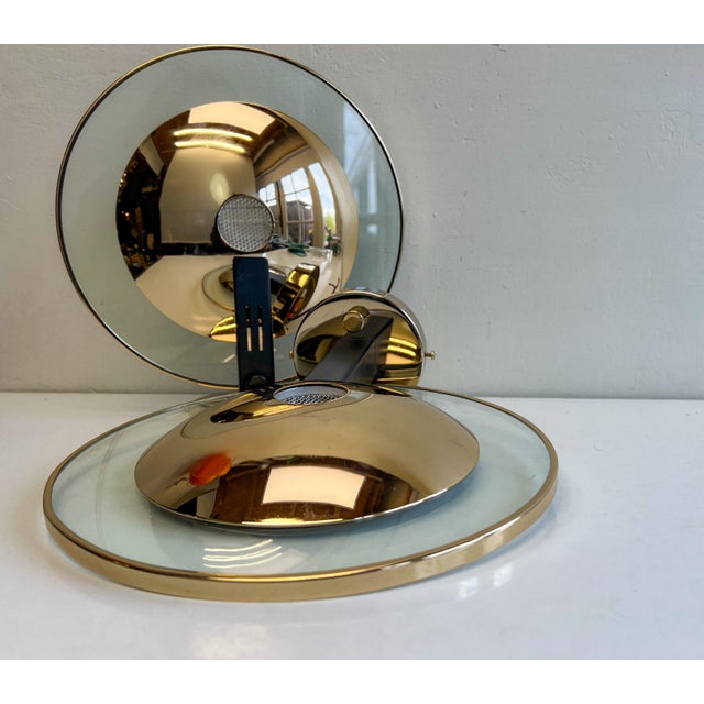 Mid-Century Modern Brass and Glass Wall Sconce from Estiluz, Spain, 1990s For Sale - Image 3 of 18