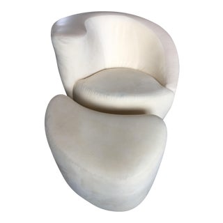 Directional Vladimir Kagan Nautilus Chair & Ottoman For Sale
