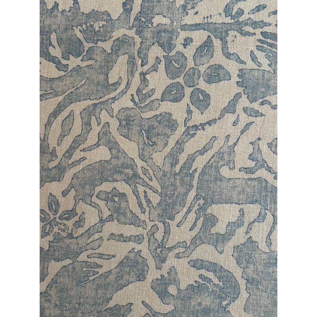 Rose Cumming Item ID: 5646/05 Blue 2 5/8 yards. This fabric is backed Width: 52" Repeat: 17 1/2"H, 17 1/2"V Content: 100%...