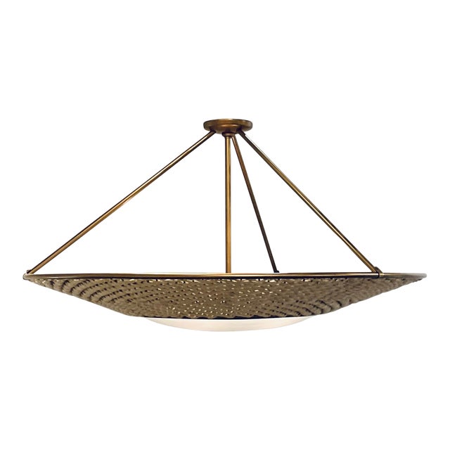 Currey & Company Organic Modern Rope Monsoon Chandelier For Sale